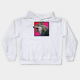 Low Poly Wolf Kids Hoodie